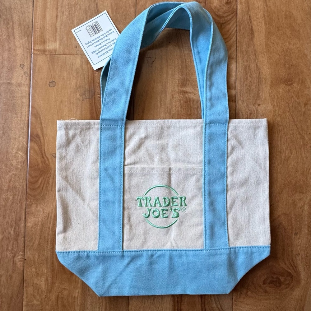 Blue and Cream Tote Bag